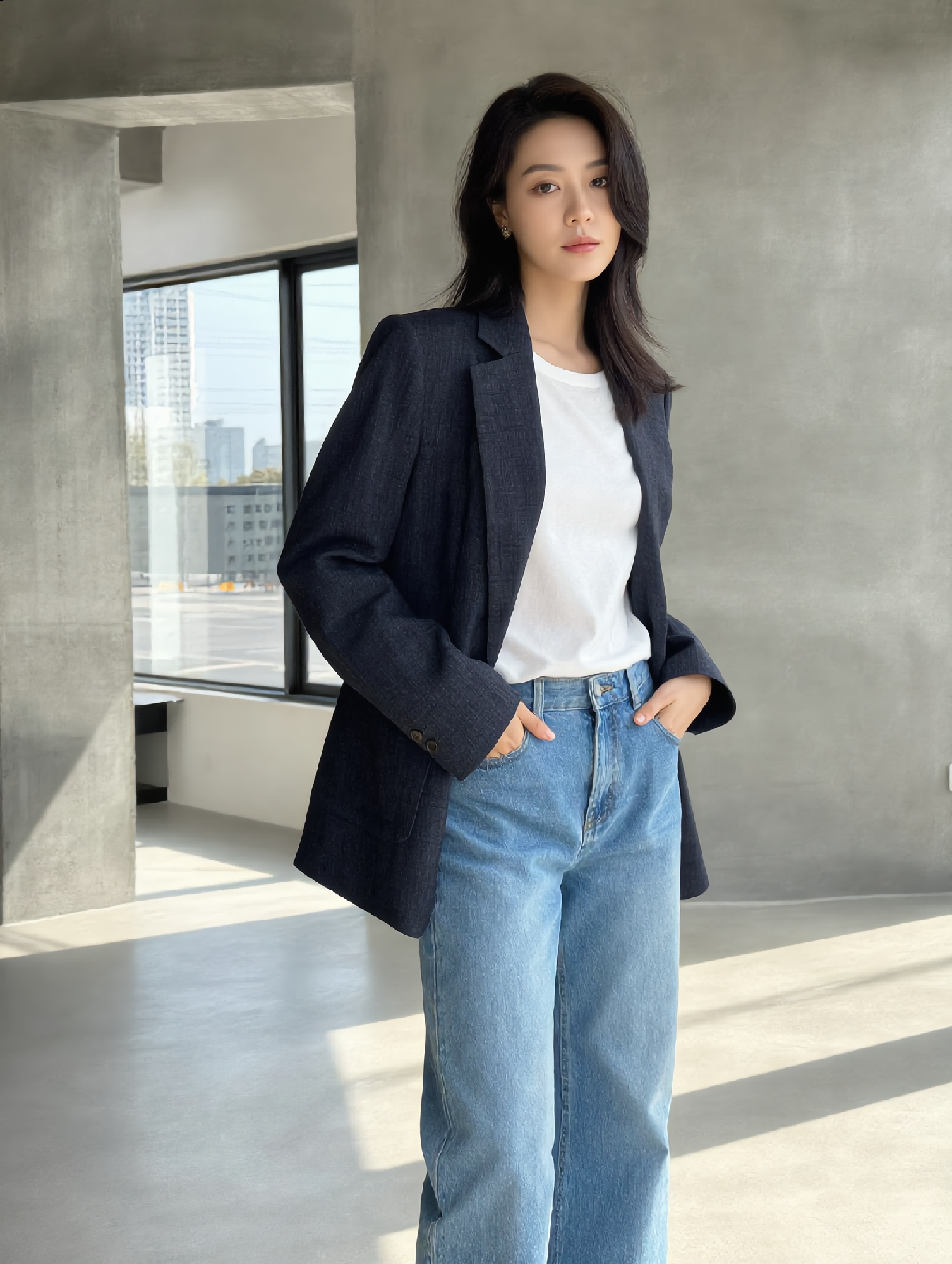 Navy Casual Blazer