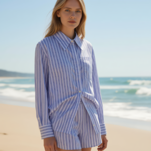 Light Blue Striped Set