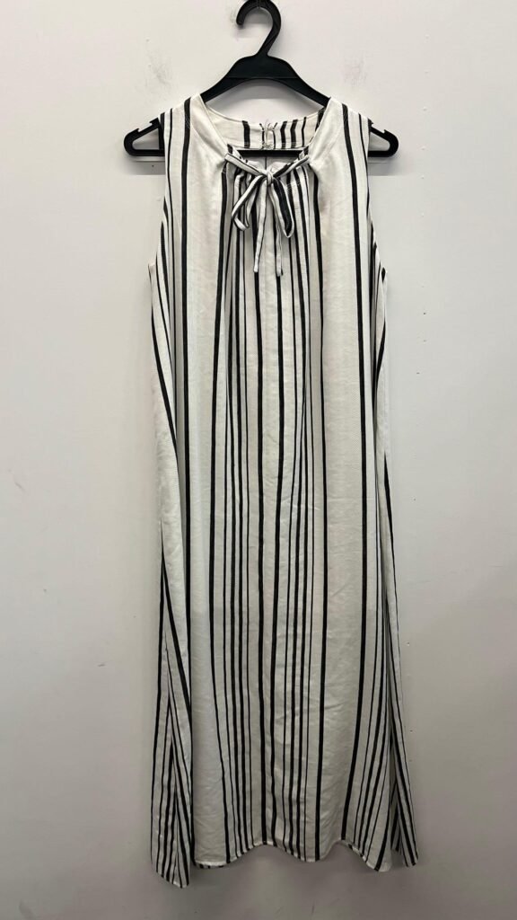 sleeveless linen dress