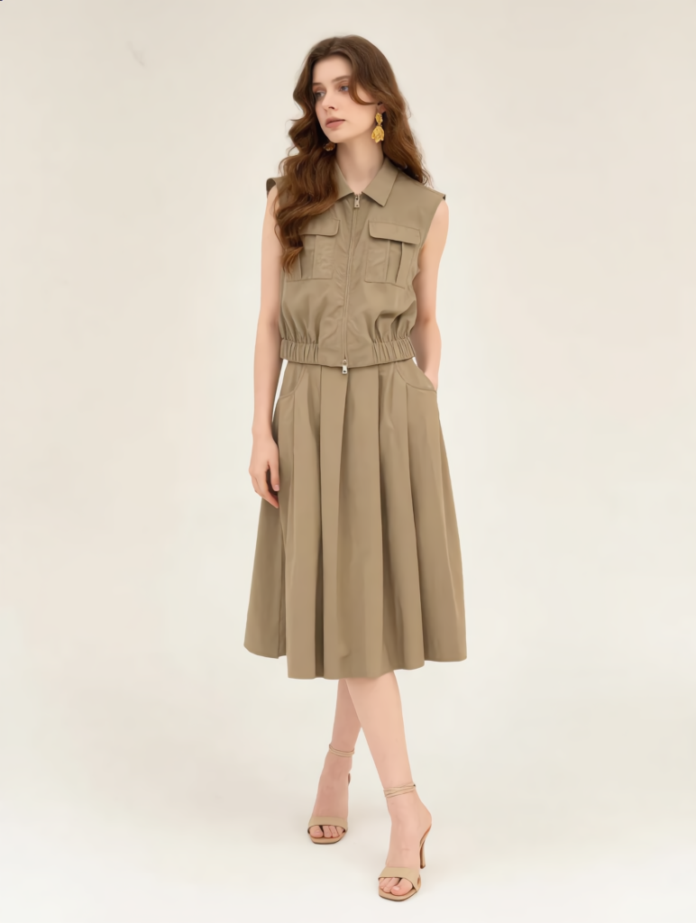 Khaki Set Dress