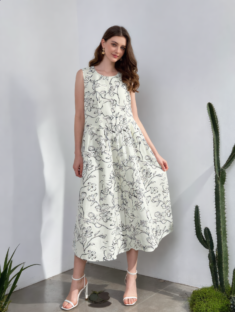 Floral Lyocell Dress